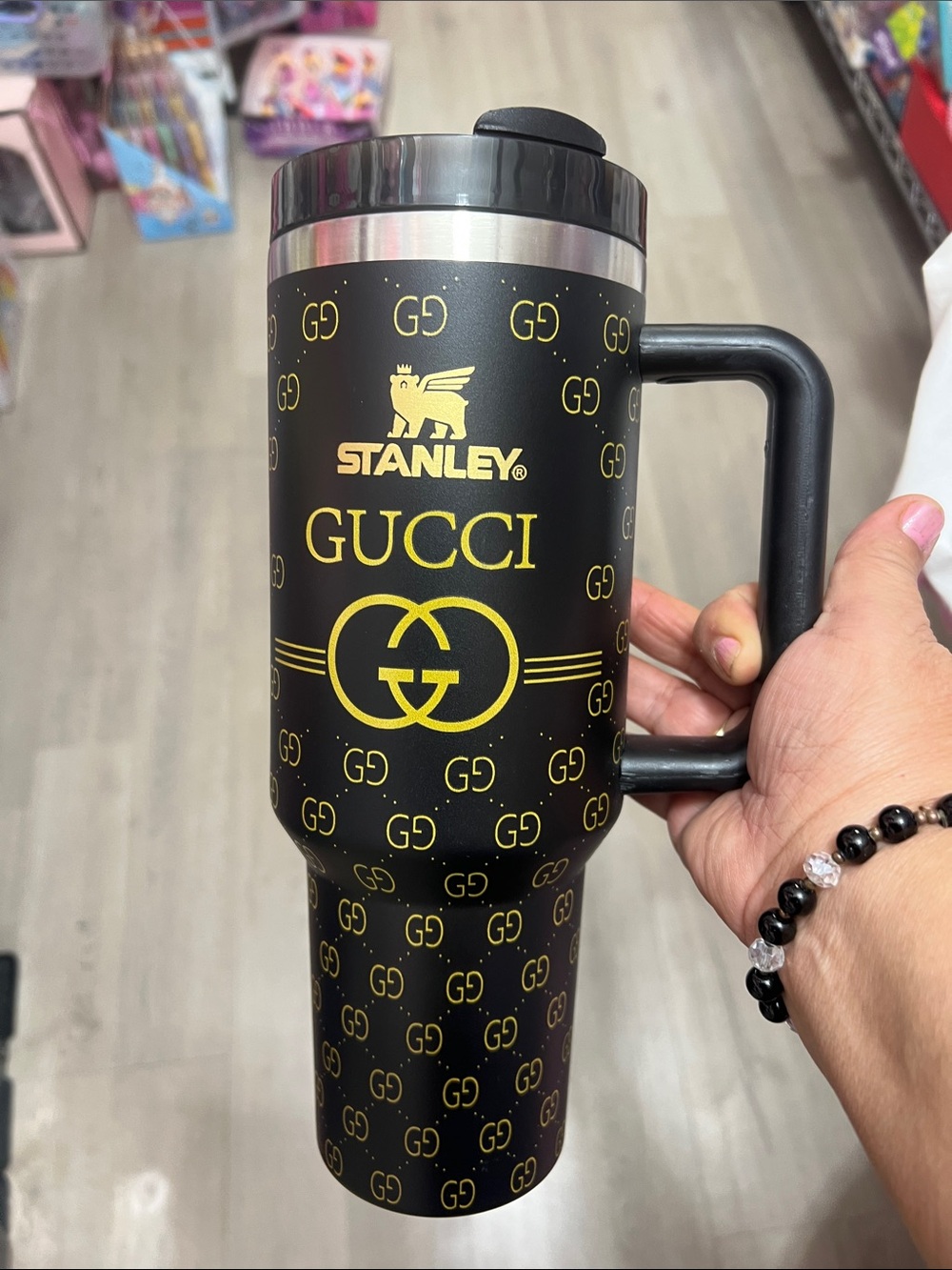 Stanley x Gucci Black & Gold Travel Mug